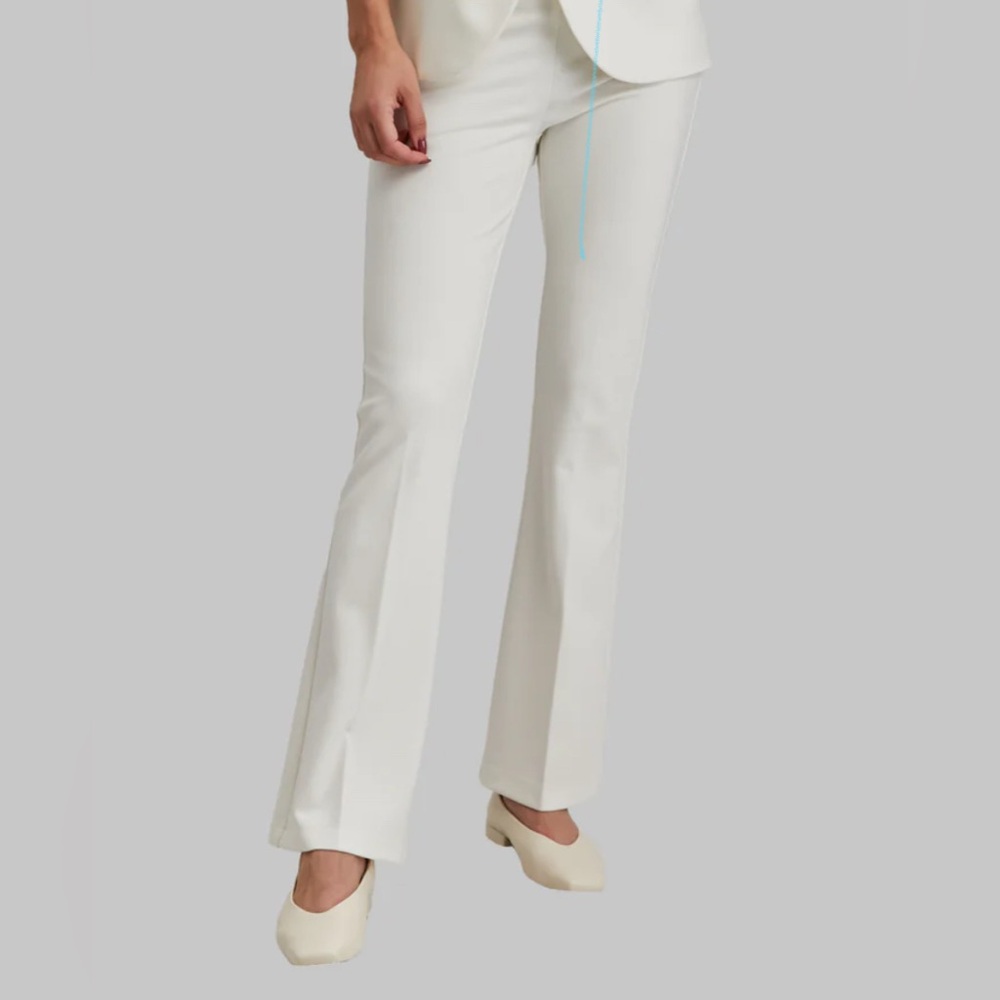 PEACE of CLOTH PARAMOUNT KNIT JESSE PANT Flare Leg Cream Knit Pants